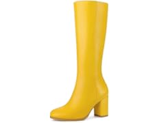 yello YELLO ニーハイブーツ　蛇 イエローブラック ヘビ柄 ニーハイブーツL yello YELLO ニーハイブーツ